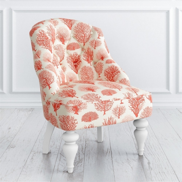 Classic sofa with coral pattern fabric, wooden frame, Daabadi Furniture