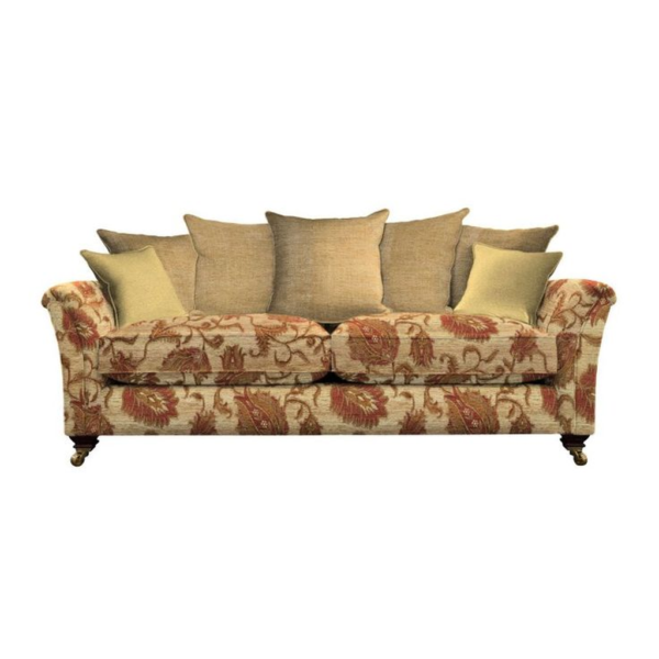 Floral pattern beige sofa for living room