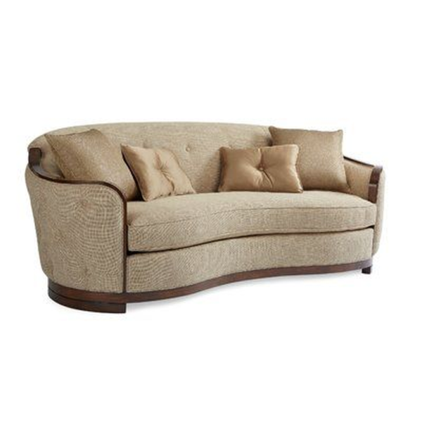 Classic Beige Sofa with Plush Cushions
