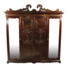 Classic brown wood wardrobe with ample storage