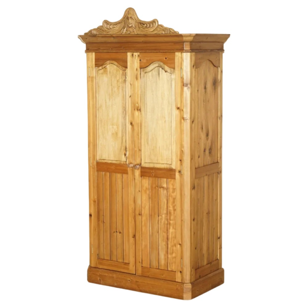 Classic Wood Wardrobe with Two Doors