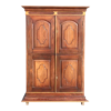 Classic Brown Wood Wardrobe with Four Doors
