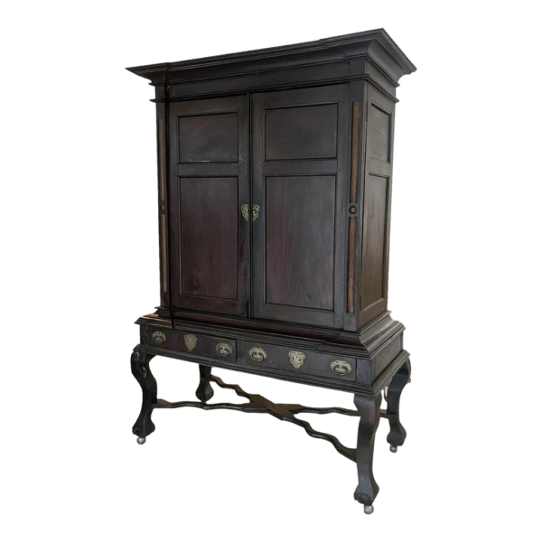 Classic Wood Wardrobe with Drawers