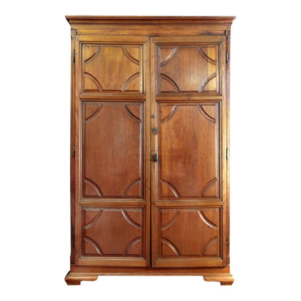Elegant wood wardrobe with panel detailing