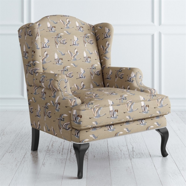 Beige Patterned Wingback Sofa by Daabadi Furniture wholesaler