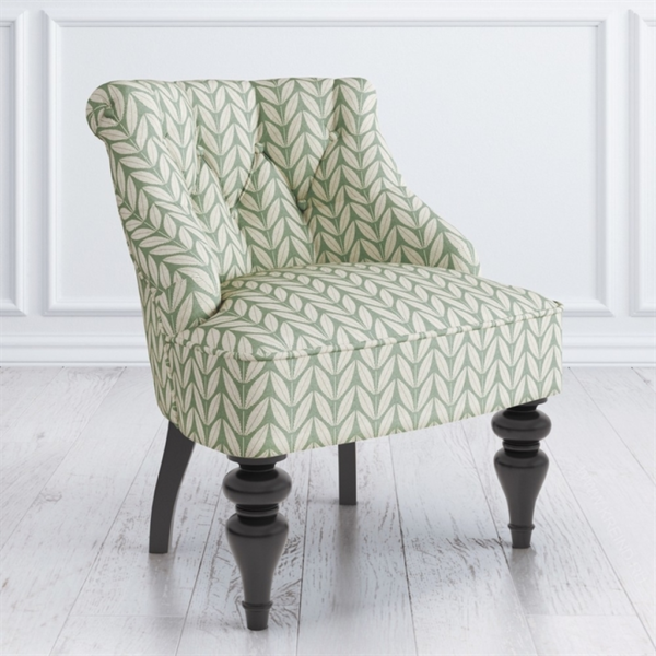 Green and Beige Leaf Pattern Upholstered Accent Sofa Chair by Daabadi Furniture wholesaler
