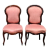 Victorian Dining Chair with Pink Upholstery