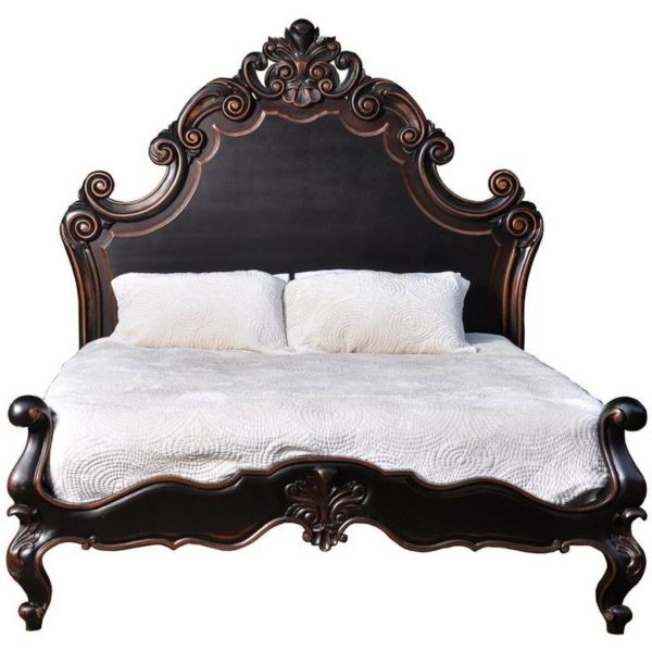 Victorian Era Bed Ornate Wood Frame