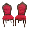 Victorian Red Velvet Dining Chairs
