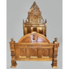 Victorian Style Bed Wood Carved Antique Design