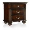 Victorian Style Brown Wood Nightstand