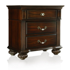 Victorian Style Brown Wood Nightstand