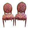 Victorian Style Burgundy Tufted Dining Chair