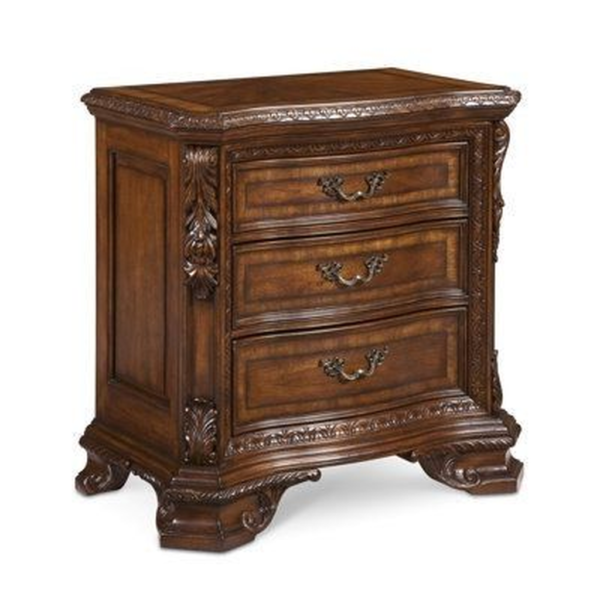 Victorian style mahogany wood nightstand