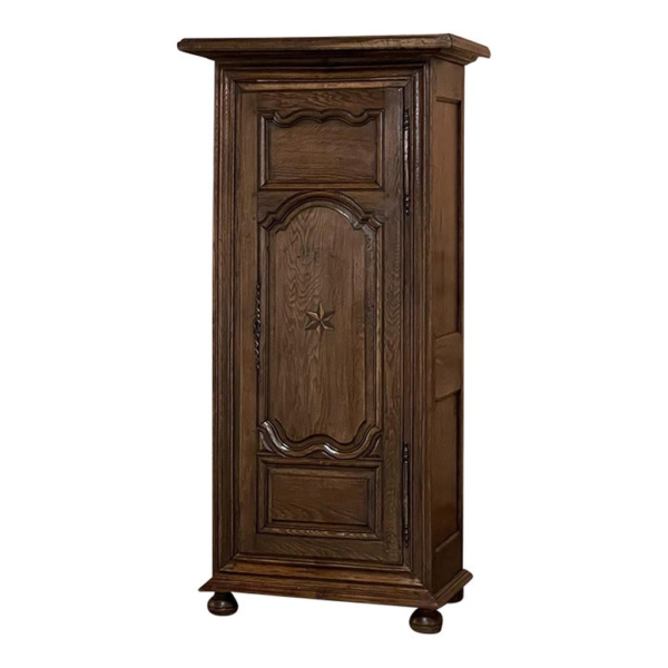 Vintage French Armoire with Star Carving Detail