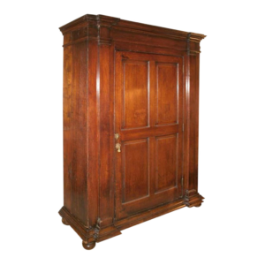 Vintage wood armoire with single door