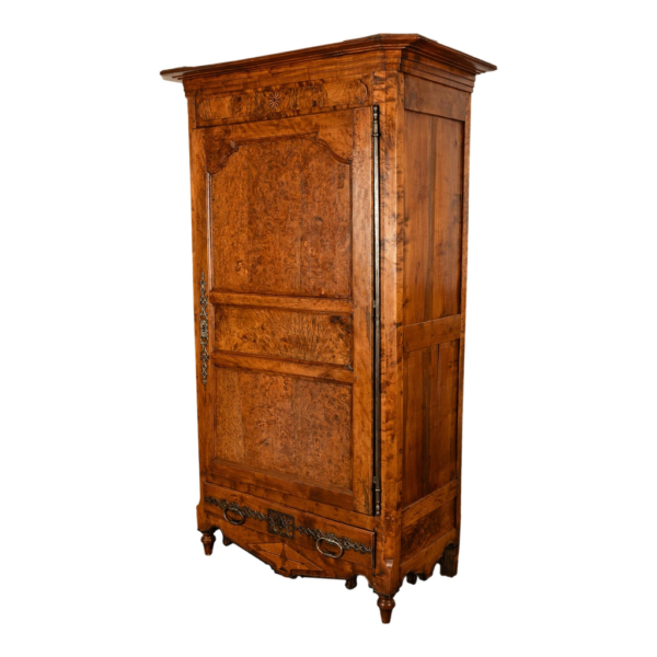 Vintage wooden single-door wardrobe
