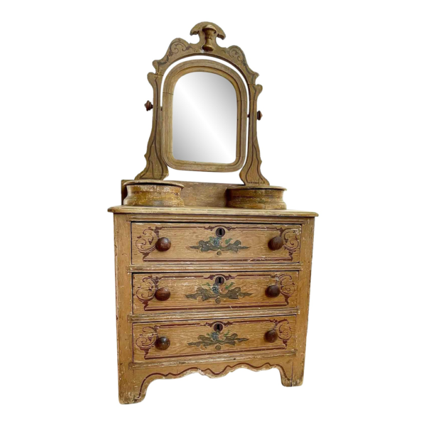 Vintage Armoire with Mirror and Drawers