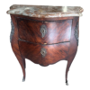 Vintage Brown Marble Top Bedside Table