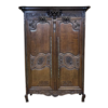 Vintage Carved Wood Armoire with Double Doors