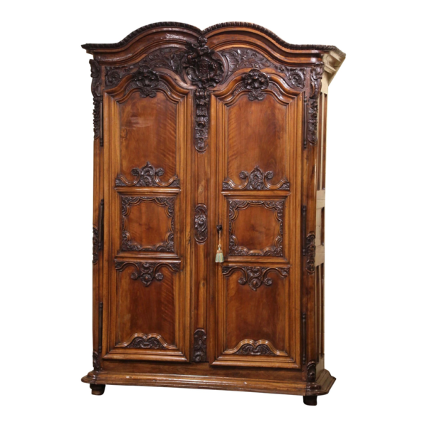 Vintage Carved Wood Armoire