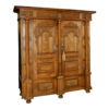 Vintage Carved Wood Armoire with Intricate Details