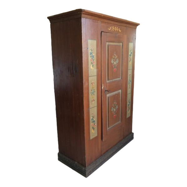 Vintage painted wood armoire