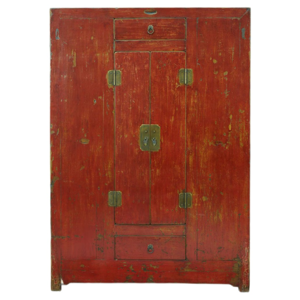 Vintage Style Red Armoire: A blend of classic design and functional storage.