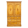 Vintage Style Armoire with Wooden Frame and Beige Finish