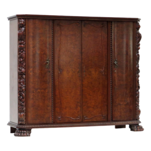 Vintage Style Wood Carved Armoire