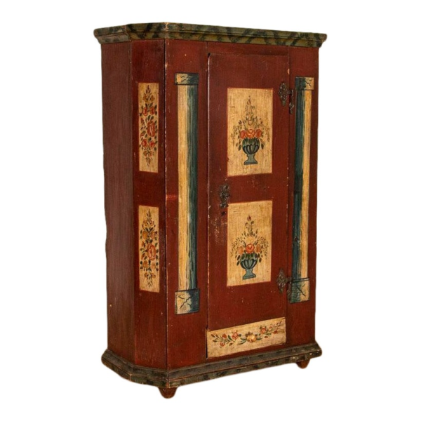 Vintage Style Armoire Wood Carved