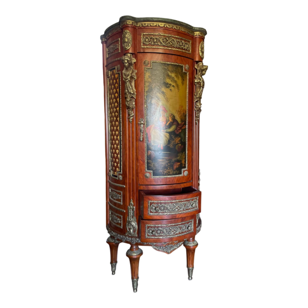 Vintage Style Armoire with Artistic Painting