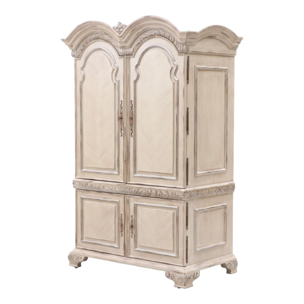 Vintage Style Wardrobe Cream Finish Daabadi Furniture