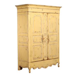 Vintage Style Wardrobe Yellow Wood