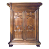 Vintage Wood Wardrobe with Intricate Carvings