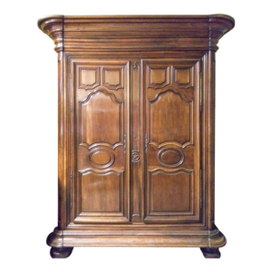 Vintage Wood Wardrobe with Intricate Carvings