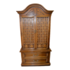 Vintage wood wardrobe with carved detailing