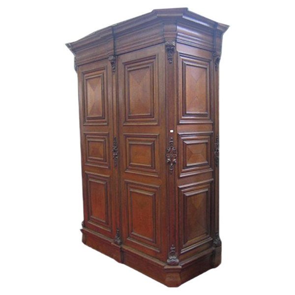Vintage Wood Armoire with Elegant Design and Spacious Storage