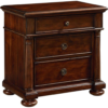 Vintage Wooden Nightstand with Drawers