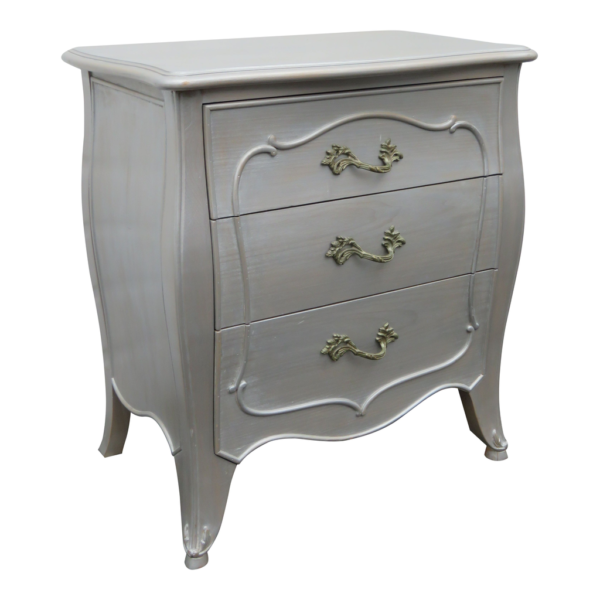 Vintage bedside table Gray Wood Finish