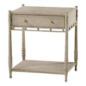 Vintage wooden bedside table with drawer