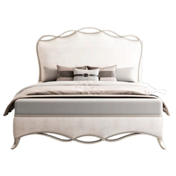 White Upholstered Bed Frame - Daabadi Furniture